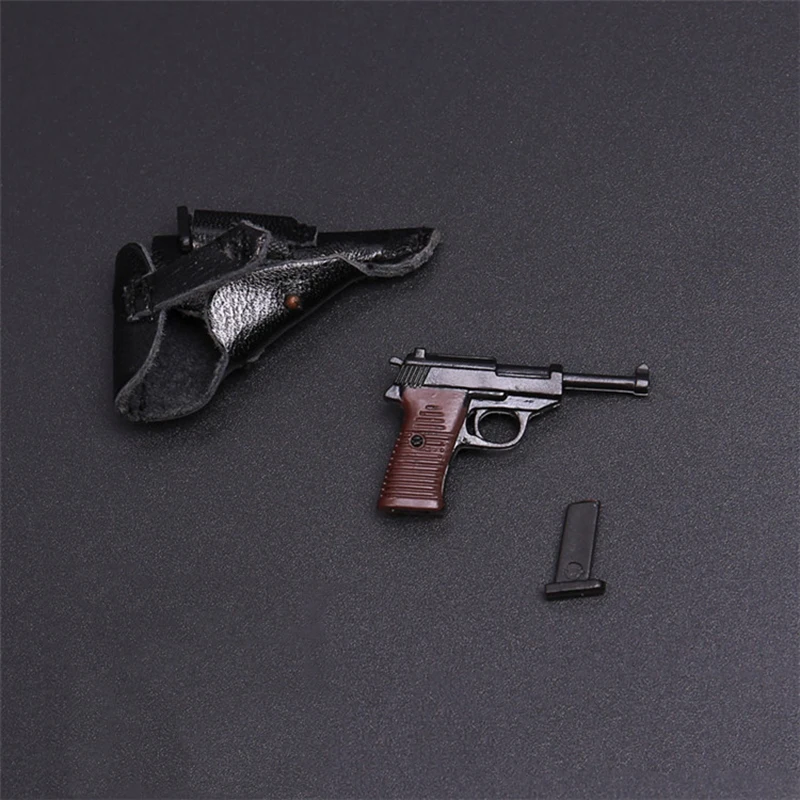 1/6 весы Второй мировой войны Walter P38 P 38 пистолет Модель Оружие Игрушка кожаный