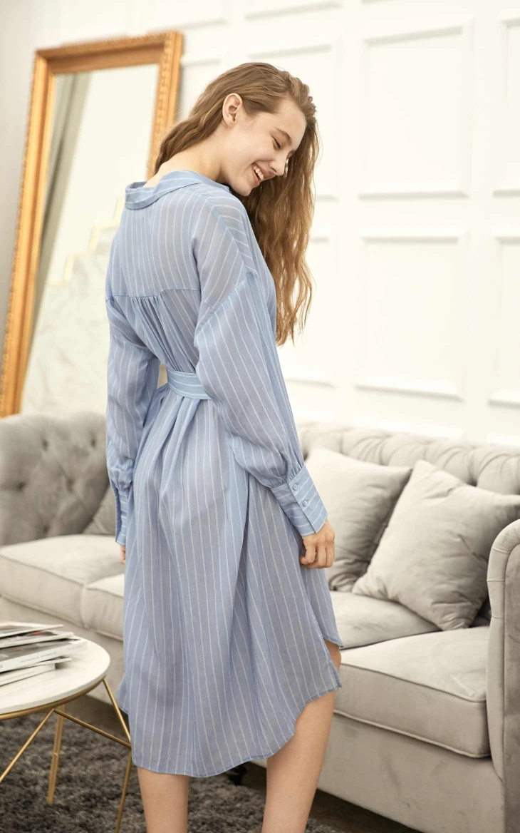 Vero Moda Новое Полосатое платье-рубашка с открытыми плечами | 3183SZ508