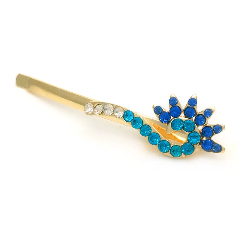 6pcs Fashion Hair Jewelry Peacock Crystal Rhinestone Hairpins For Women Hairgrips Clip Barrettes Trendy Accessories | Украшения и