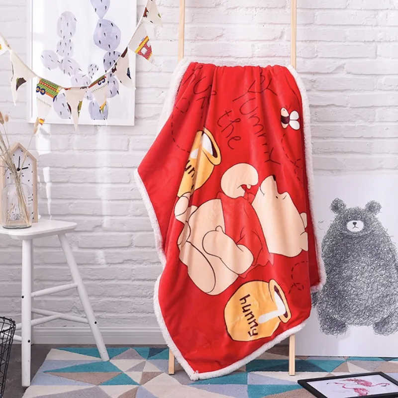Disney Red Minnie Mickey mouse Pluto, плотное теплое зимнее одеяло с шерпой, 100x140 см, подарок на день рождения для мальчиков и девочек