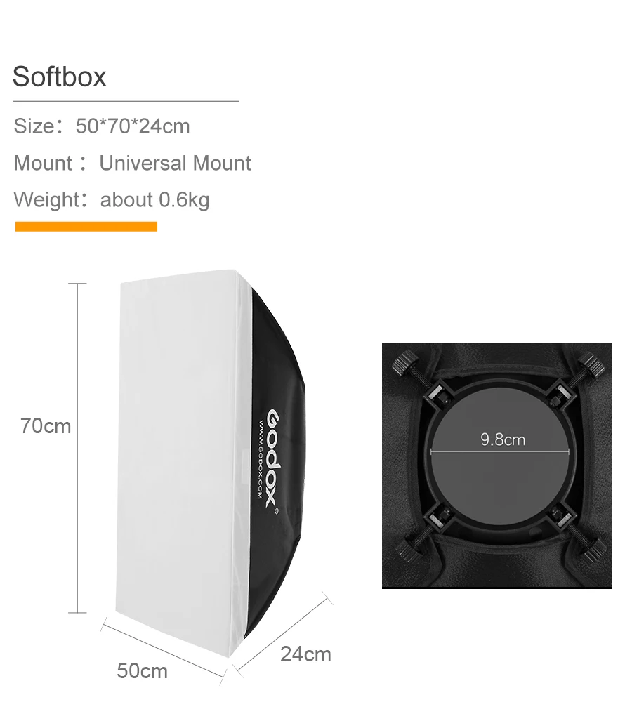 Студийный стробоскопический светильник GODOX 2x150 W для портретной фотосъемки с софтбоксом, светильник-стойка, триггер для студийной фотосъемки