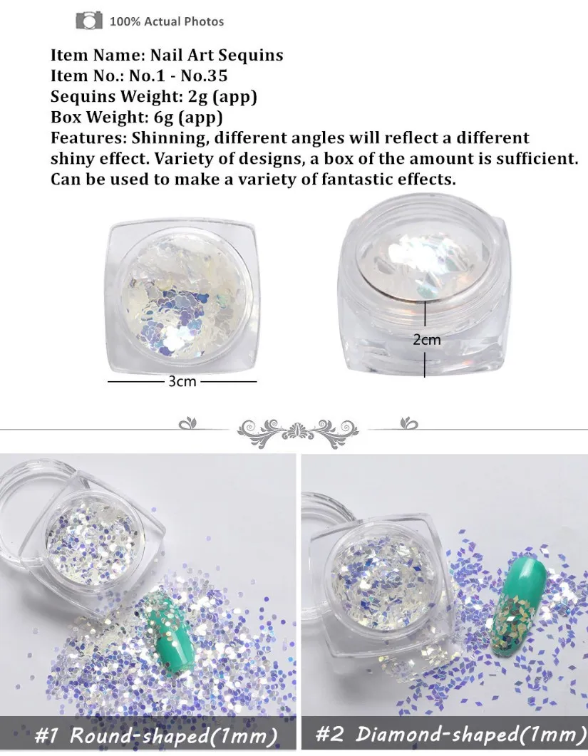 2g ультратонкий лазер для ногтей с синими блестками искусство яркие блестящие