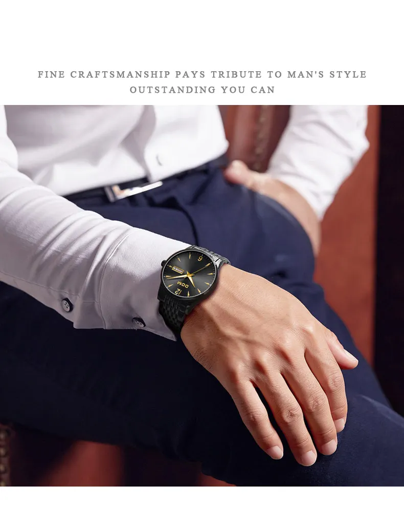 DOM Relogio Masculino мужские часы Роскошные Известный Топ бренд Мужская мода Повседневное платье часы Бизнес Кварцевые наручные M-11BK-1M89
