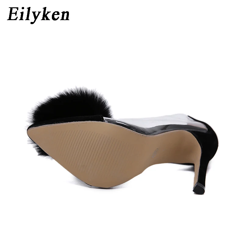 Eilyken ПВХ прозрачные лаконичные женские остроносые на тонком высоком каблуке