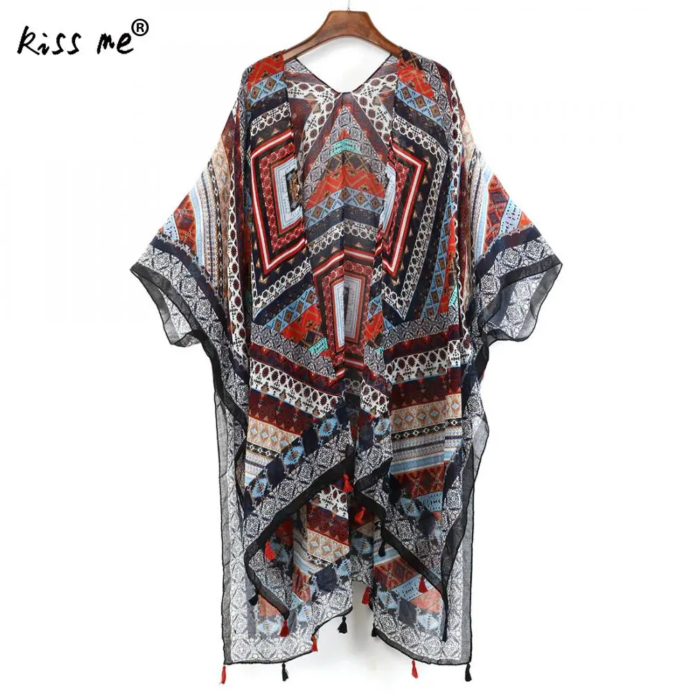 Летние Для женщин кимоно Mujer 2018 Blusa Бохо блузка топы Пляж тела Feminino Blusas Винтаж