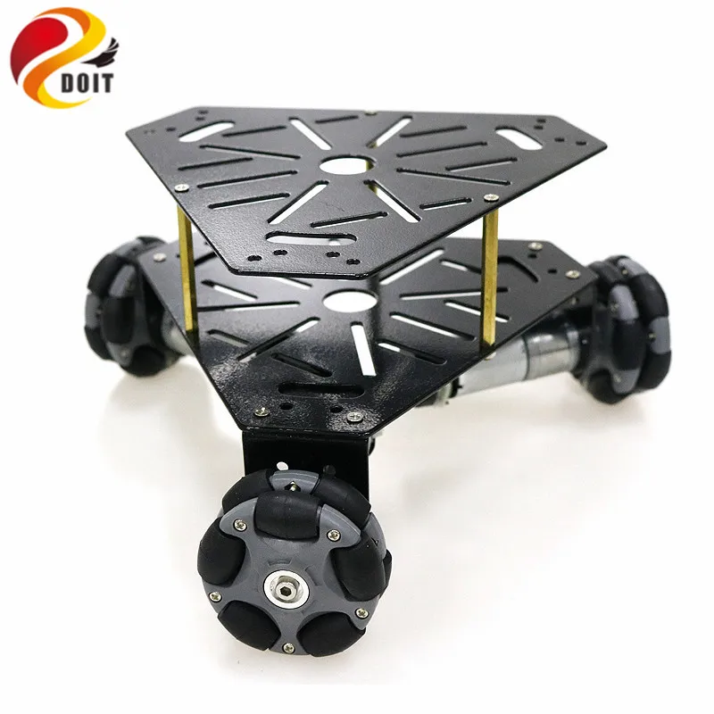 3WD Omni колеса робот шасси автомобиля из нержавеющей стали рама с 3 шт. DC 9V мотор для