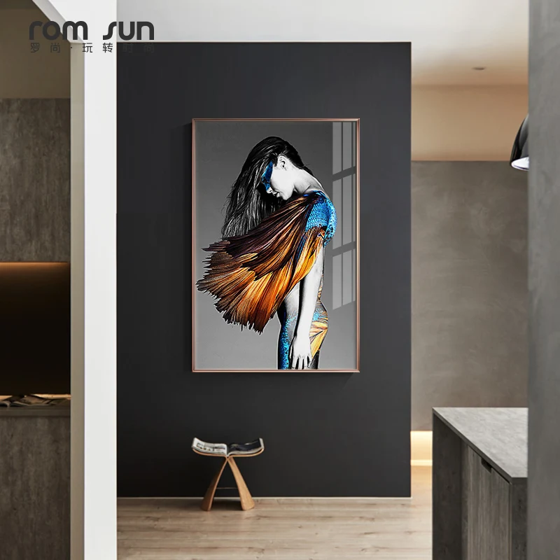 Современная мода Сексуальная Женская Картина на холсте скандинавские плакаты