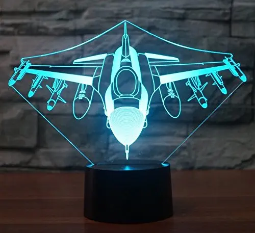 3D лампа для самолета 7 цветов разноцветный USB ночник украшение дома|Ночники| |