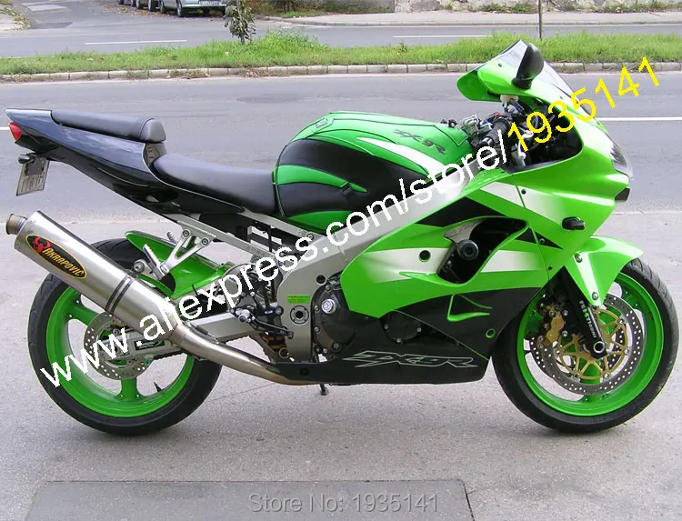 Для Kawasaki ZX9R 02 03 запчасти ниндзя ZX 9R 2002 2003 зеленый черный кузовов ABS мотоцикл