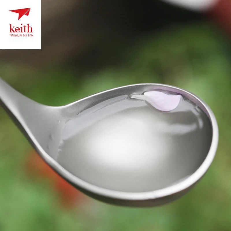 Суповая ложка Keith уплотненная из чистого титана круглая здоровая