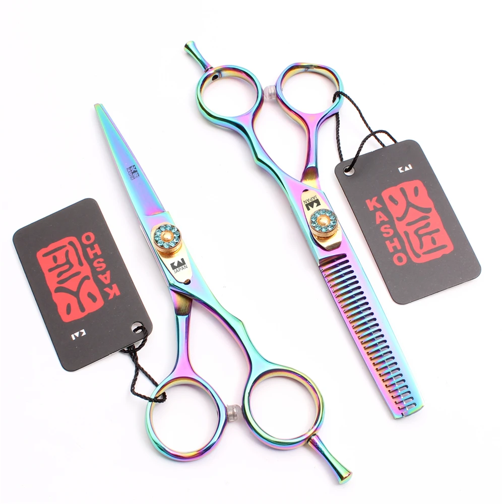 H1020 6.0&quot Japan 440C Kasho Brand Professional Human Hair Scissors Barber Cutting&ampThinning Salon Styling Tools | Красота и