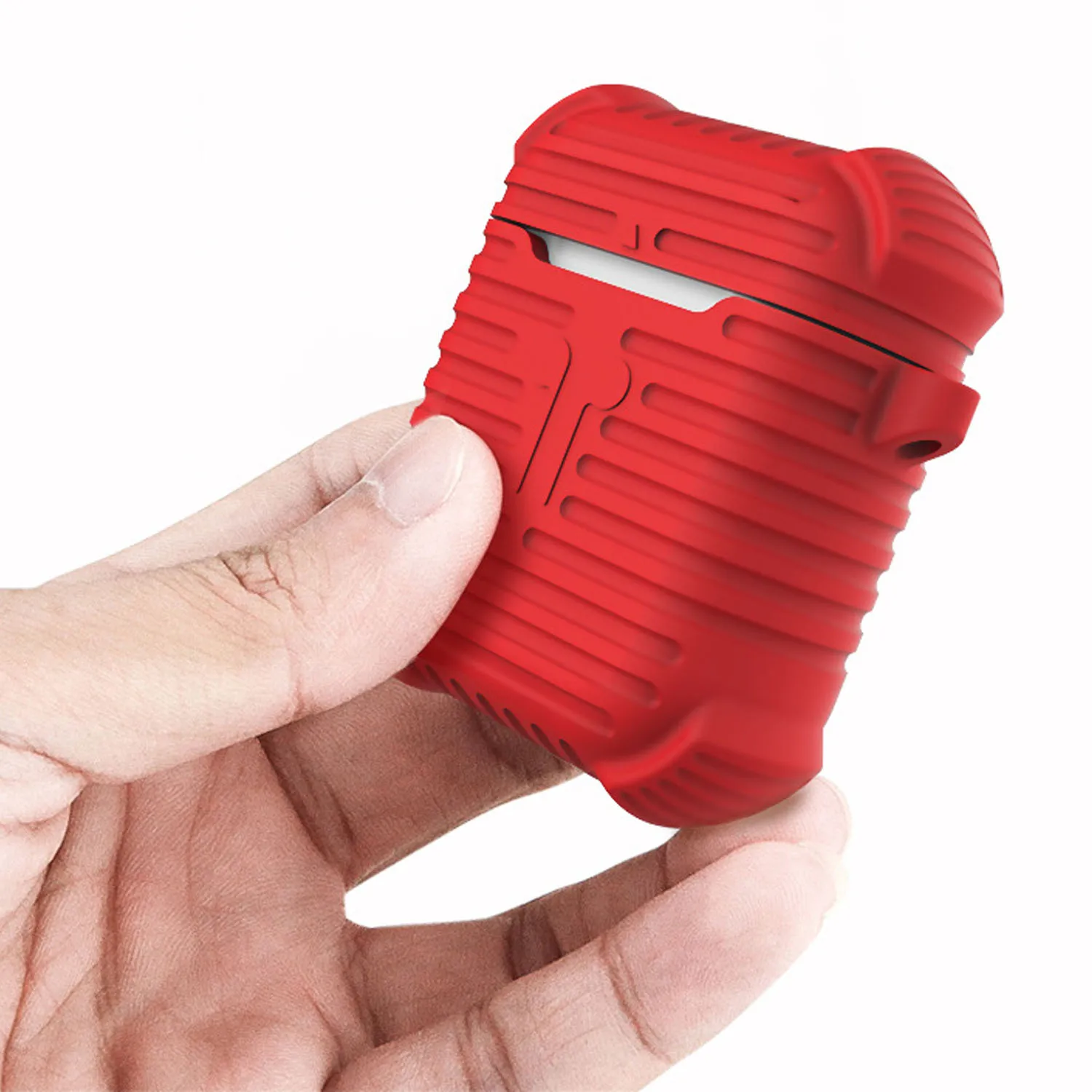 Силиконовый чехол Besegad для Airpods противоударный мягкий защитный держатель с