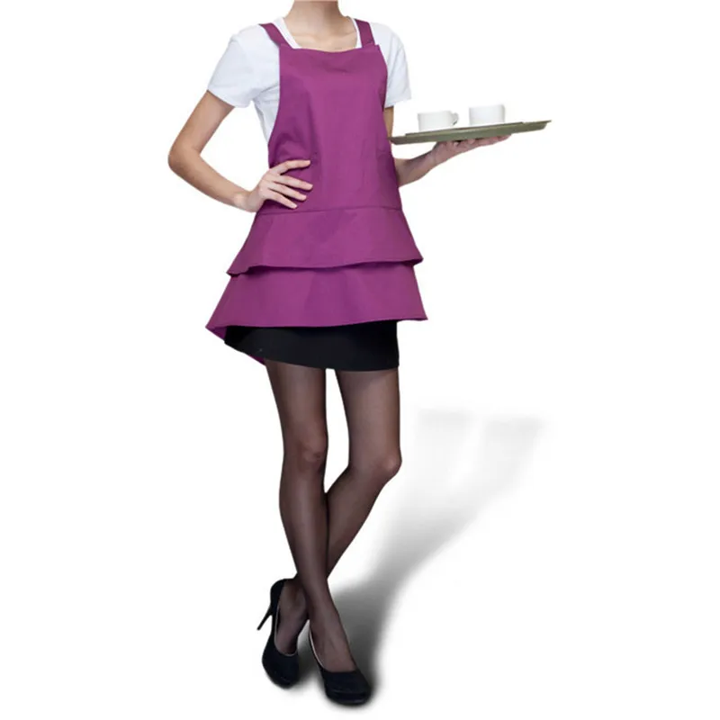 Модный фартук для взрослых карманный прочный кухонный регулируемый наплечный