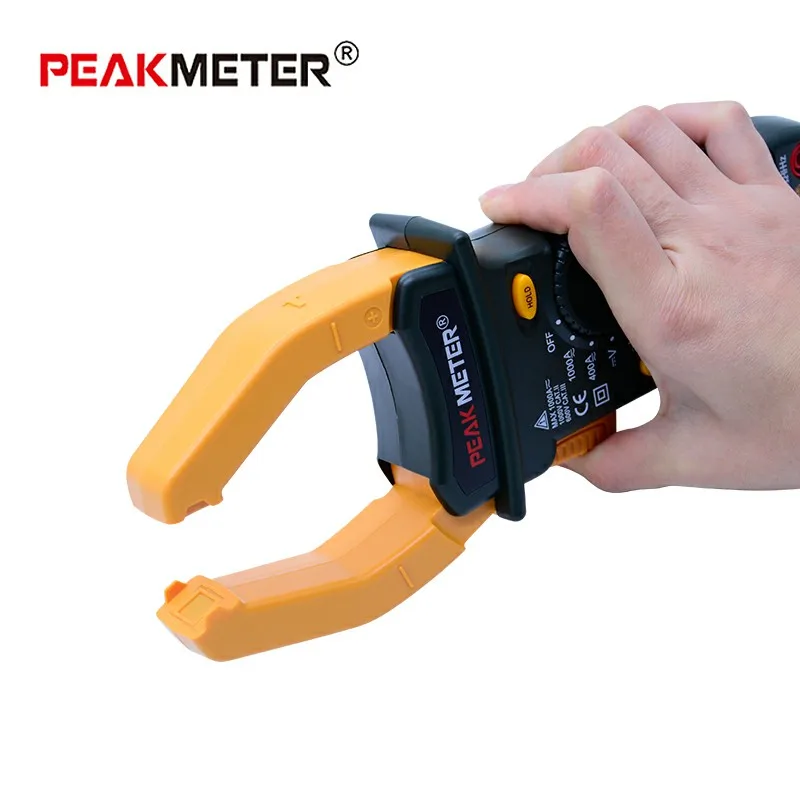 PEAKMETER MS2101 Цифровой клещи AC DC Автоматический диапазон температурный измеритель