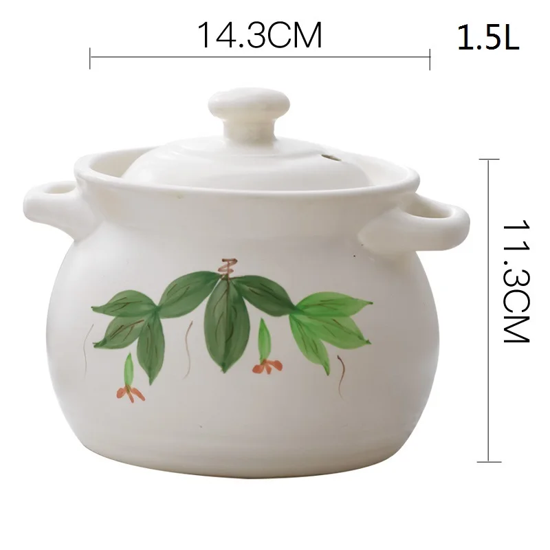 1L/1.5L/2L Керамика кастрюля с открытым пламенем кухни медленно Плита для супа Кухня