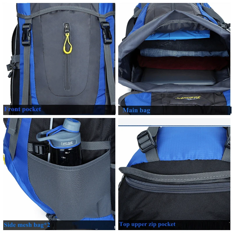 

65L Camping Hiking Backpack Outdoor Travel Sports Backpack Trekking Mountain Climbing Men Women Backpacks
