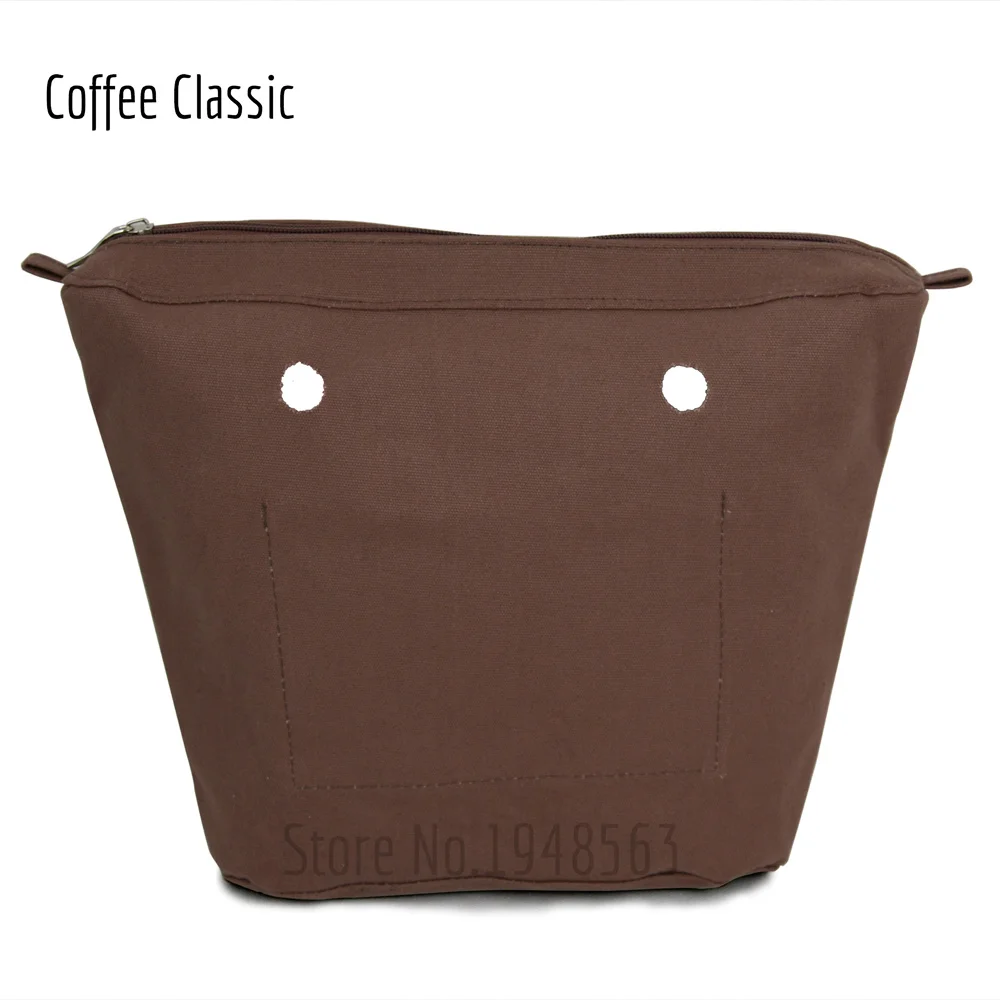 Coffee Classic TANQU новая водонепроницаемая внутренняя подкладка вставка карман на молнии для классического мини Obag холст внутренний карман для O сумка - Цвет: Coffee Classic