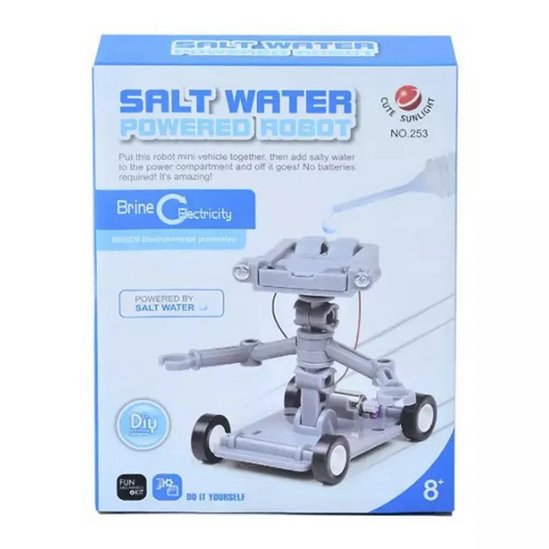 Солевая вода топливная ячейка машина Diy Развивающие сборные игрушки Наборы робот