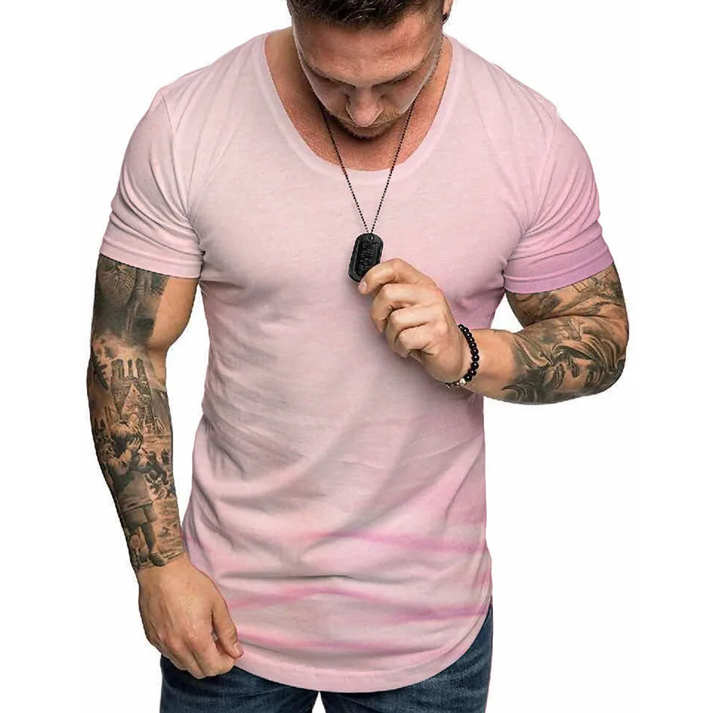 17 цветов футболка для мужчин летом прохладно Slim Fit Повседневное с О-образным вырезом короткий рукав Уличная футболка высоко качественные футболки мужская одежда