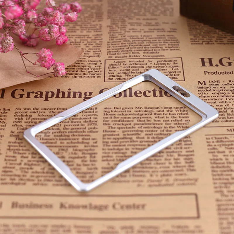 

New 1PC Aluminum Alloy Work Name Card Holders Business Work Card ID Badge Lanyard Holder Vertical Metal Business ID Card Case