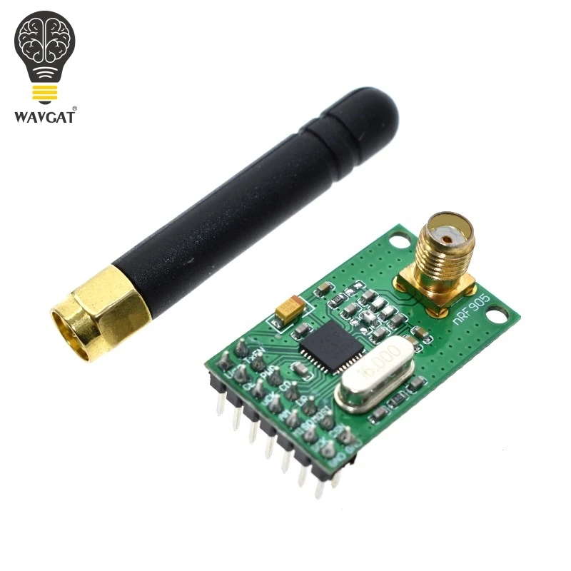 WAVGAT NRF905 беспроводной модуль приемника передатчика плата NF905SE с антенной FSK GMSK 433 868