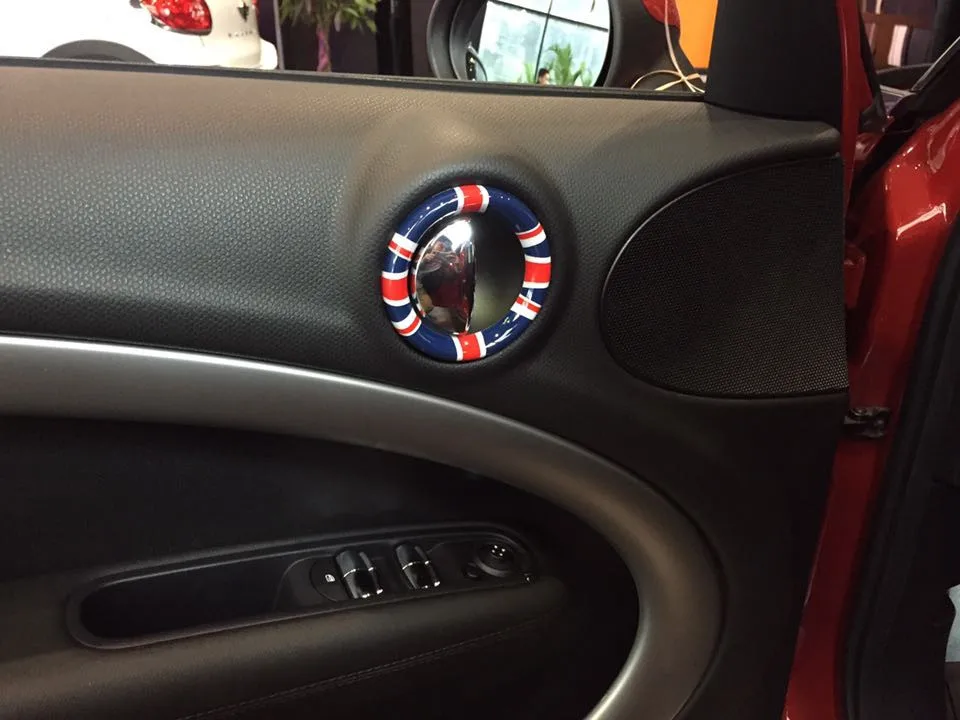

4pcs PC 3D car interior door handle decoration Sticker for bmw mini cooper countryman R60