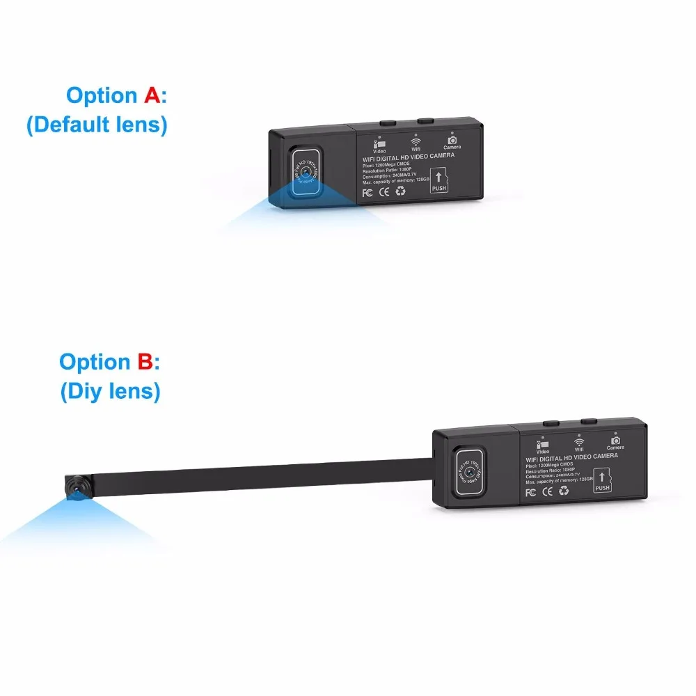 Мини Двойная камера WiFi HD 1080P Портативная Беспроводная небольшая ip-камера няня со