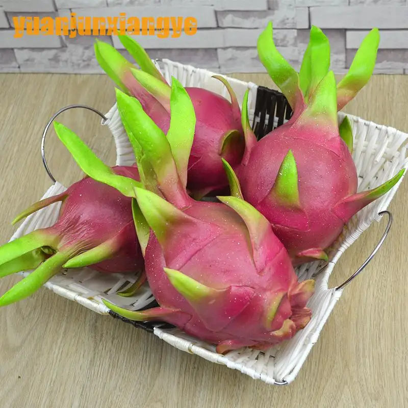 

Festive Party Supplies Artificial Decorations PU Simulated Fruit Crafts Figurines Pitaya Model Decoration