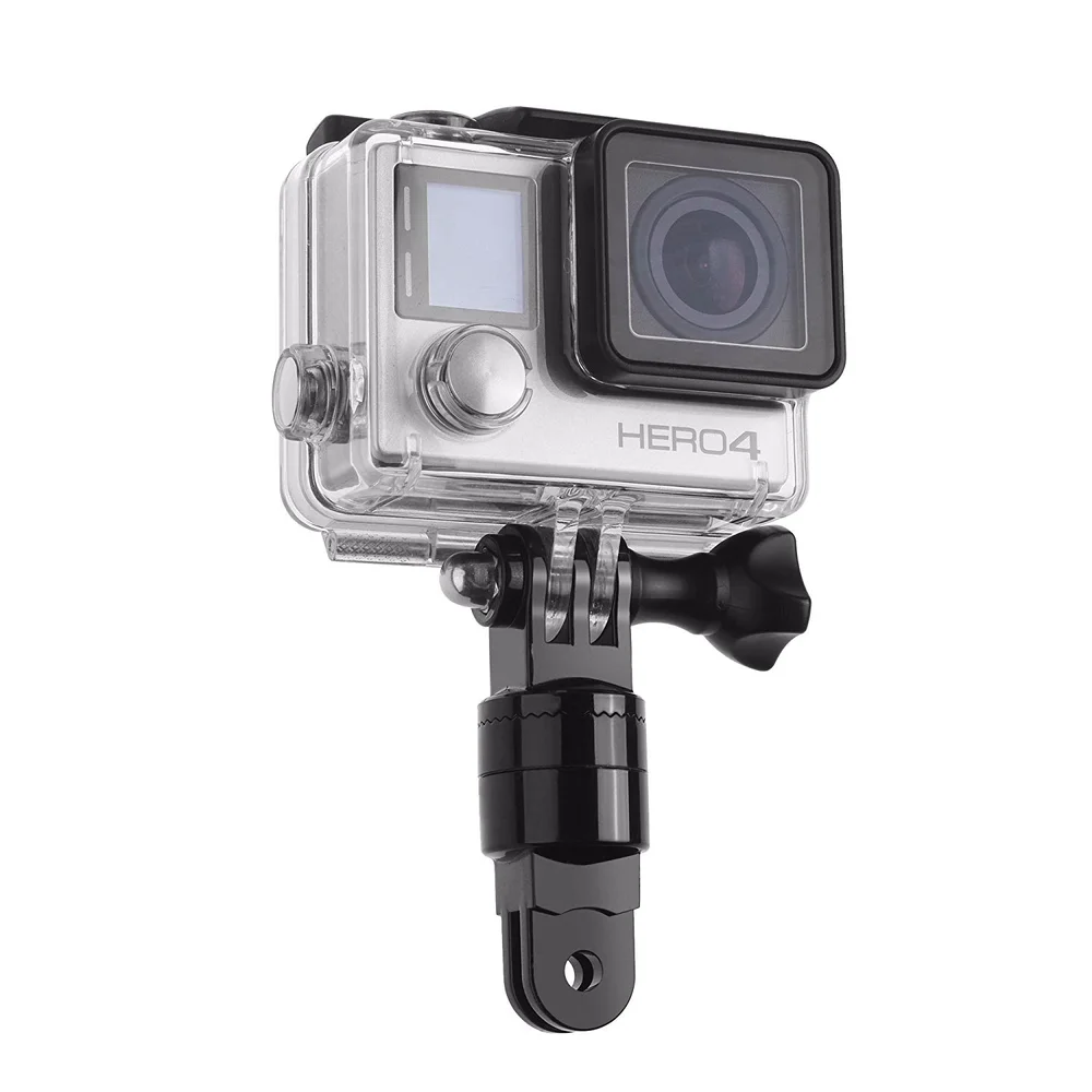 2 шт. 360 градусов поворотное крепление для Gopro Вращающийся адаптер все Hero Session Fusion |