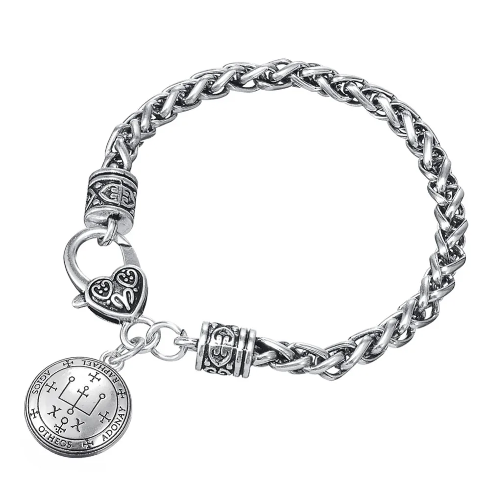 Женский браслет на запястье Fishhook Sigil Archangel Raphael Enochian Talisman Amulet Angel модный ювелирный