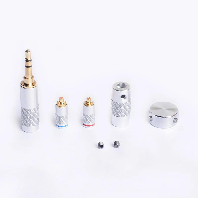 3.5mm MMCX OKCSC A2DC 2Pin MMCX разъем Jack 2,5 мм/4,4 мм сбалансированный штекер 3,5 мм аудио разделительный ползунок из углеродного волокна аксессуары для наушников - Цвет: 3.5mm MMCX