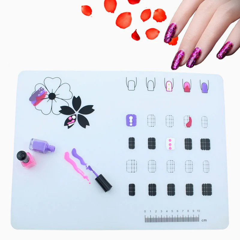 Новейшие ногтей Силиконовый коврик Дизайн рабочее пространство Коврики Pad