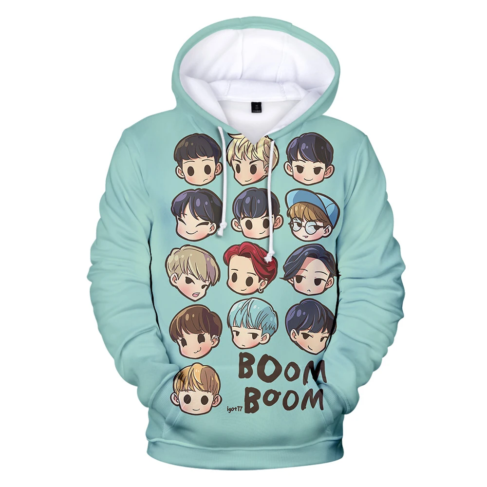 Женская/мужская толстовка с капюшоном Kpop Bang Store модная уличная одежда длинным