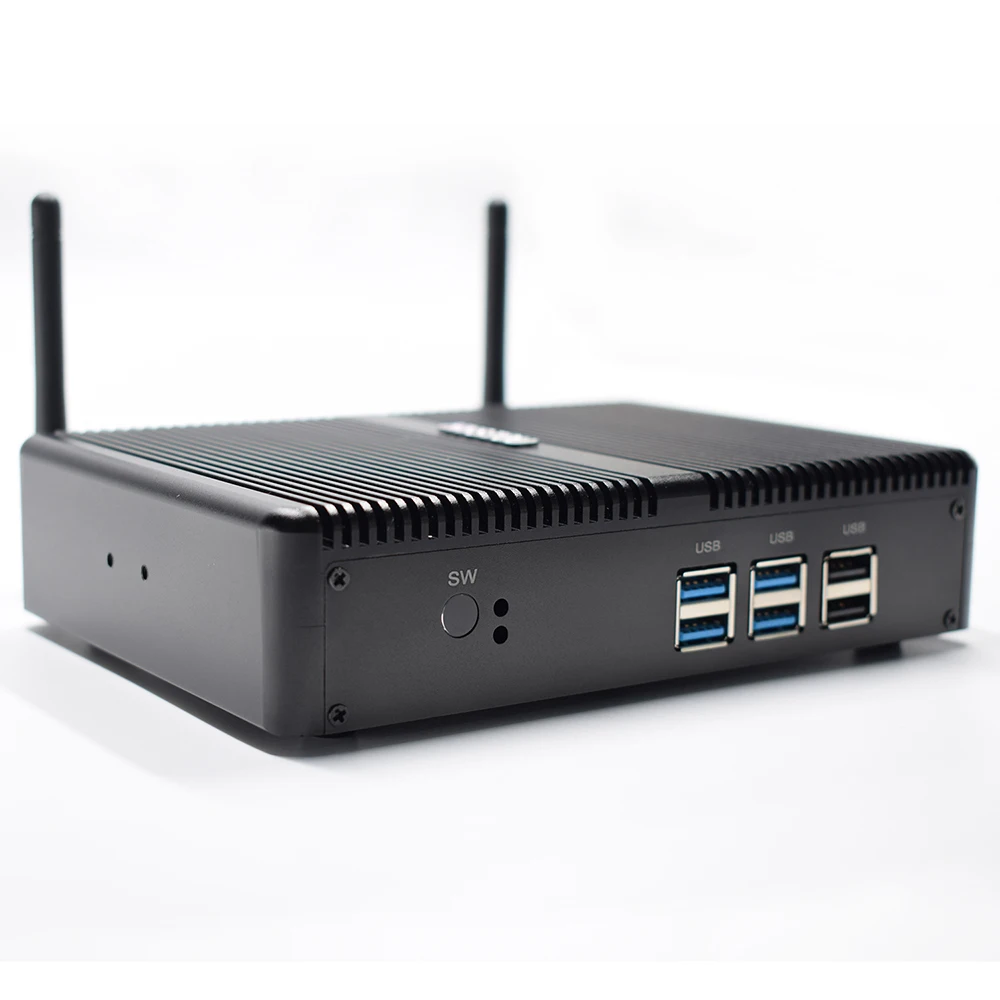 Billig Core I5 7200U I7 5500U HYSTOU Fanless Mini PC Windows 10 HDMI VGA 300M WIFI HTPC Mini-computer Linux I3 7100U 4K TV Box Pc