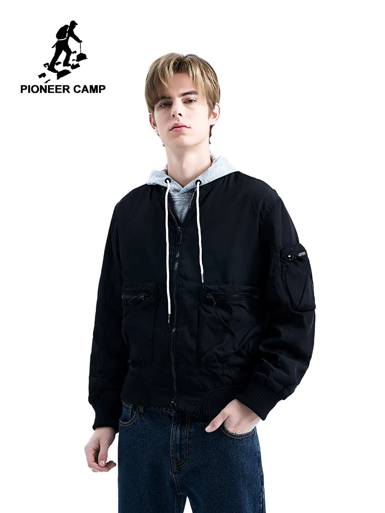 Мужская куртка Pioneer Camp Двусторонняя с воротником стойкой и молнией карго