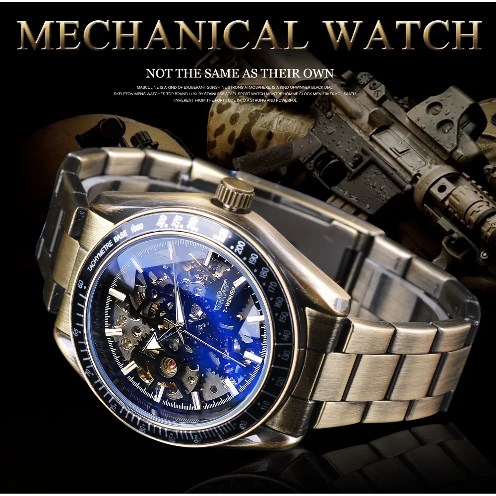 Часы скелетоны Мужские механические в ретро стиле|clock brand|clock designclocks male |