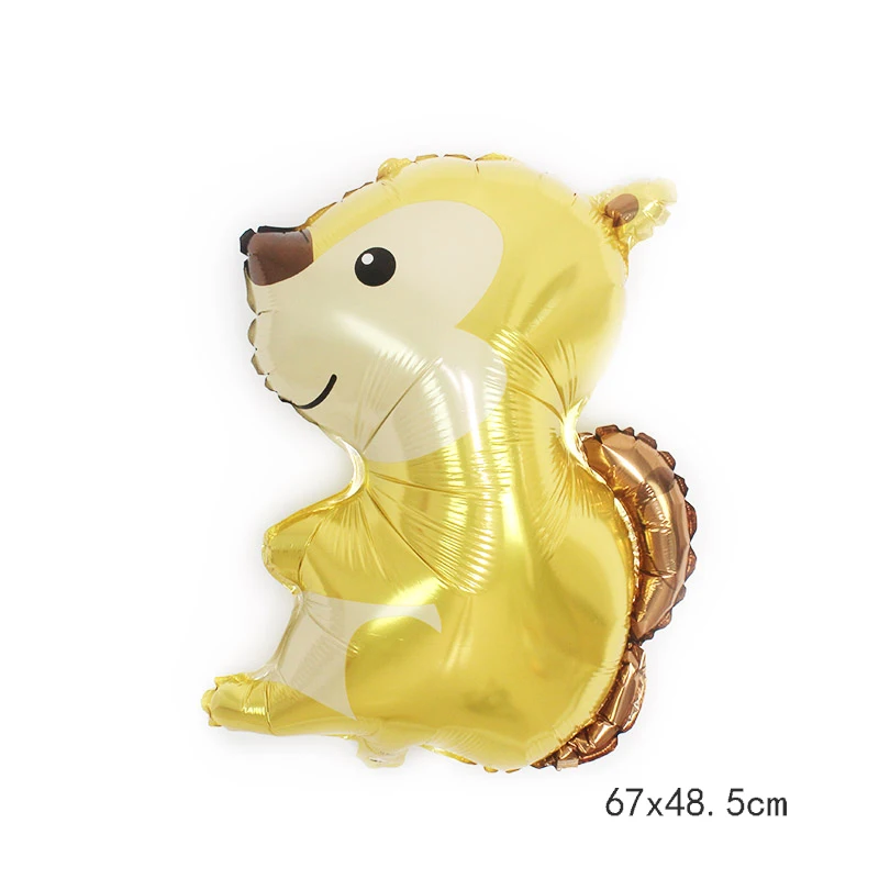 CY squirrel Лесные гелиевые шары в форме животных для дня рождения принадлежности лиса Ежик белка енот воздушный шар из фольги Детские вечерние принадлежности - Цвет: CY squirrel