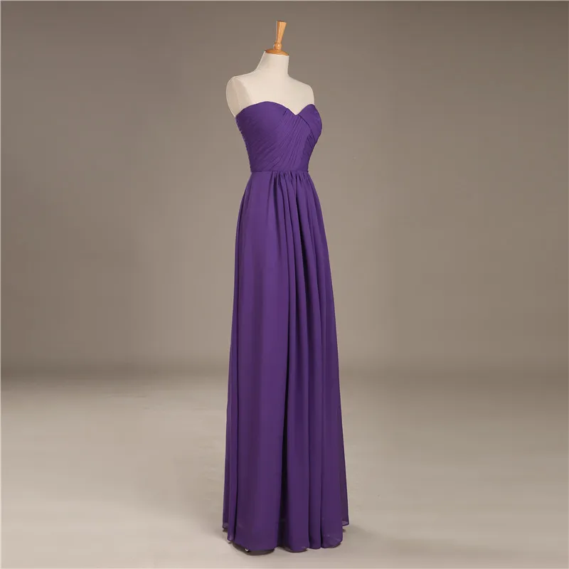 Дешевые Длинные платье подружки невесты Новинка 2017 года Line шифон Pleat настоящая