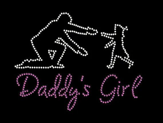 2 шт./лот Daddys Девушка горный хрусталь передача аппликация патчи стикер