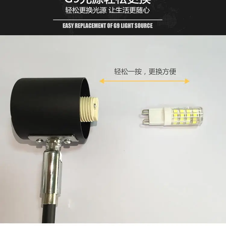 Современный черный железный G9 Led светильник кафе ing ресторанный бар подвесной