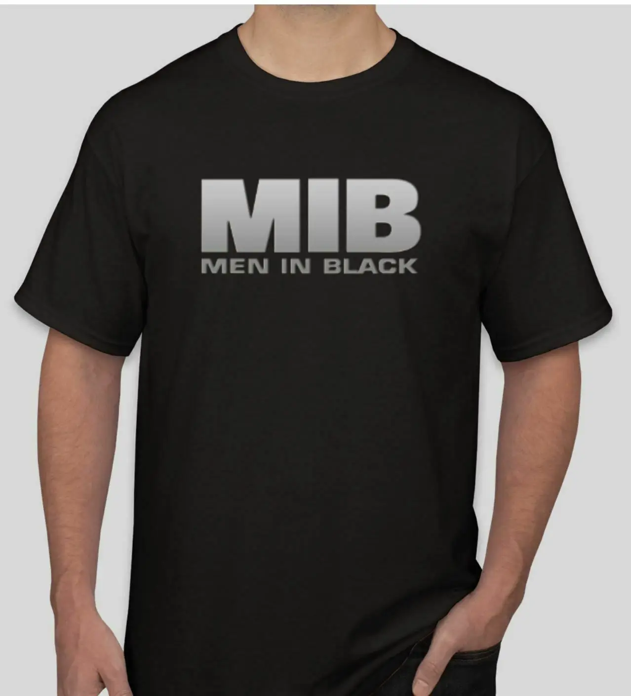 

Men In Black Adult Unisex MIB Logo Officially Licensed Adult T Shirt Authentic Summer Short Sleeves Cotton T-Shirt Fashion