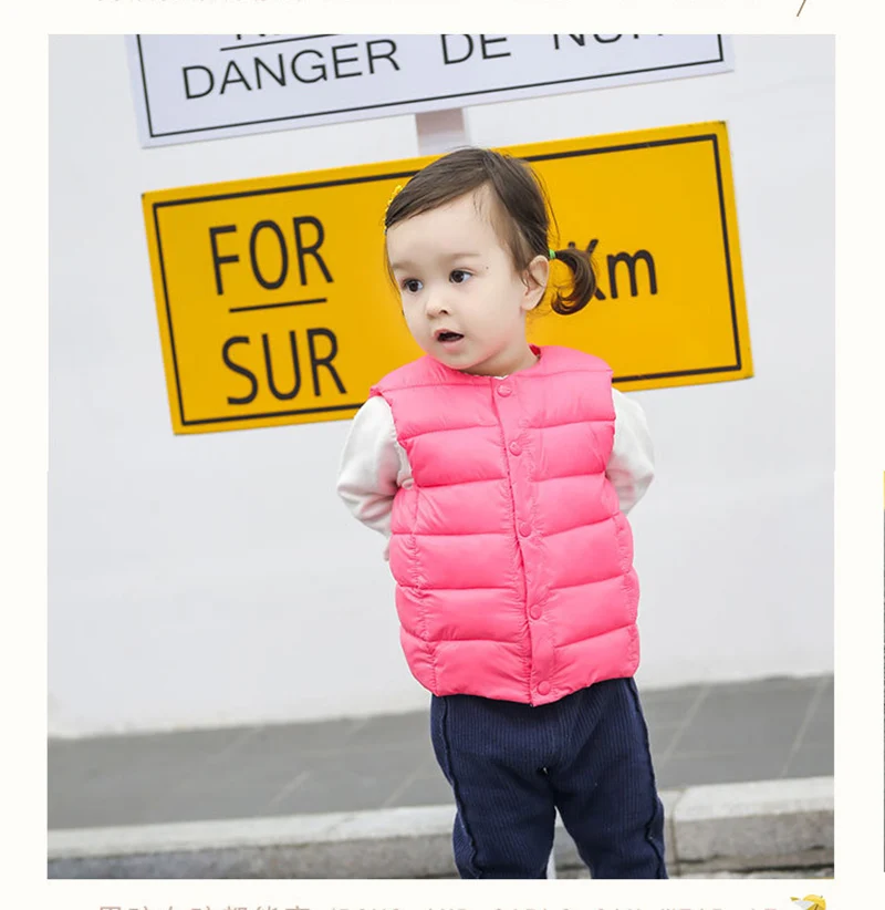 Детское пальто, жилет верхняя одежда, куртка Теплый светильник для мальчиков, детские жилеты для мальчиков и девочек, хлопковое осенне-зимнее пальто для малышей