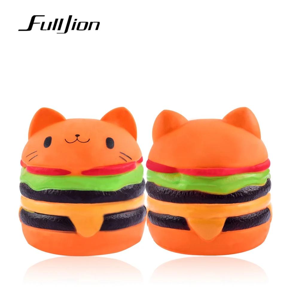 Fulljion Squishy Slow Rising Stress Relief Toys Fun Squishe Squeeze Hamburger Cat Squisy Wholesale Gadget | Игрушки и хобби