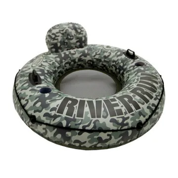 

INTEX58835 single person camouflage Floating ring swimming seat back recliner seat handle increased thicked with Hand pump