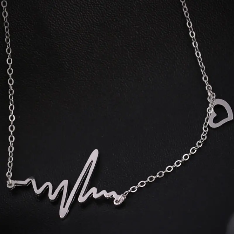 Ожерелье с ритмом сердца ожерелье подвеской|chain necklace|heart beatheartbeat necklace |