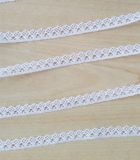Width 1CM Хит, 10 ярдов, белая кружевная отделка, лента, вышитая отделка, повязка на голову, украшение для свадебной вечеринки, одежда, сделай сам, для шитья, аксессуары - Цвет: Width 1CM