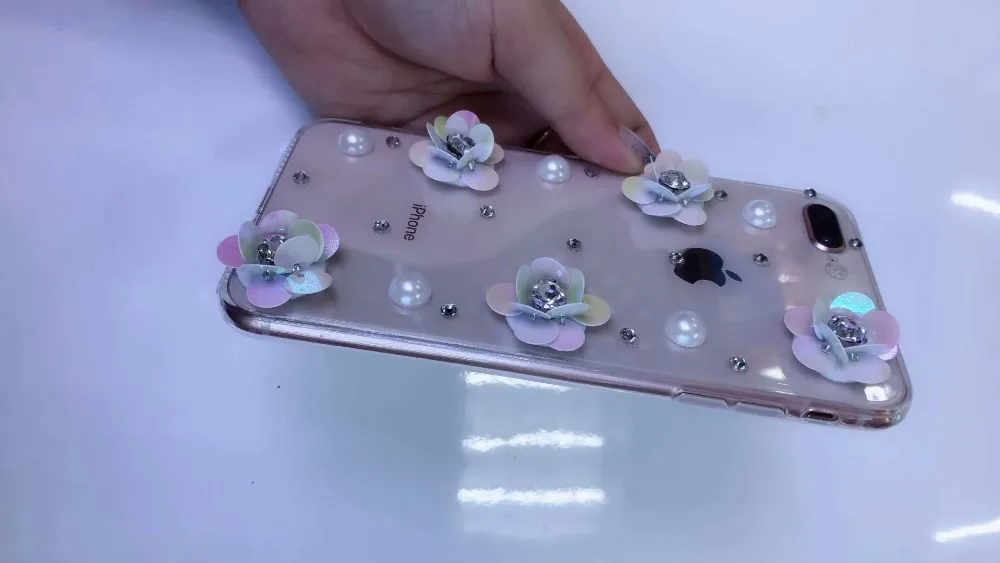 XINGDUO для iphone x 8 7 7Plus роскошный блестящий простой индивидуальный Кристальный