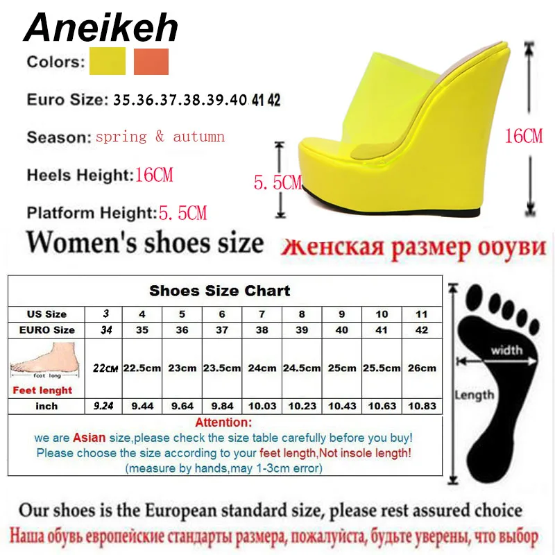 Aneikeh 2021 милые тапочки из ПВХ на платформе в стиле ретро женские сланцы летняя