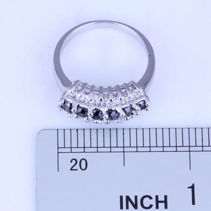 Женское кольцо с черным искусственным ониксом и белым фианитом|fashion rings for women|rings