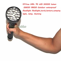 15 xml t6 led 8000 lumen 26650 18650 outdoor waterproof floodlight flashlighttorchlanterncamping light lamp hunting